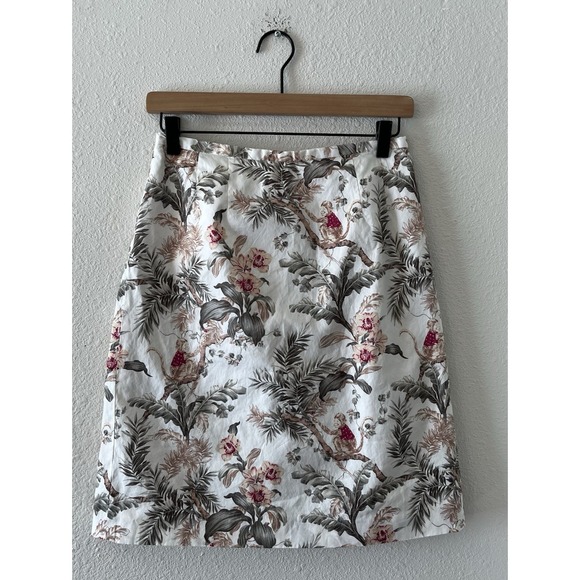 Talbots Dresses & Skirts - Vintage Talbots Skirt Size 4 Monkeys Jungle Lined Cotton USA MADE A Line Cute